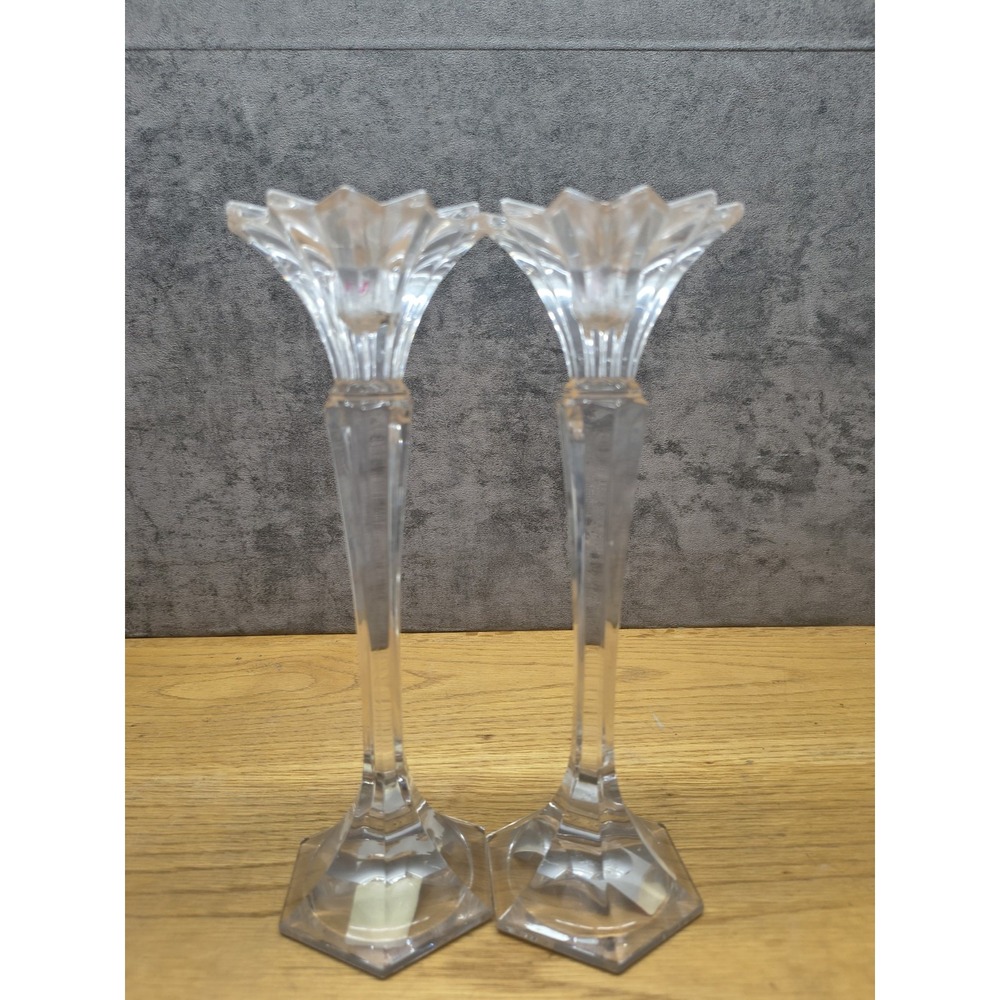 Set Of 2 Crystal Candle Holder Mikasa